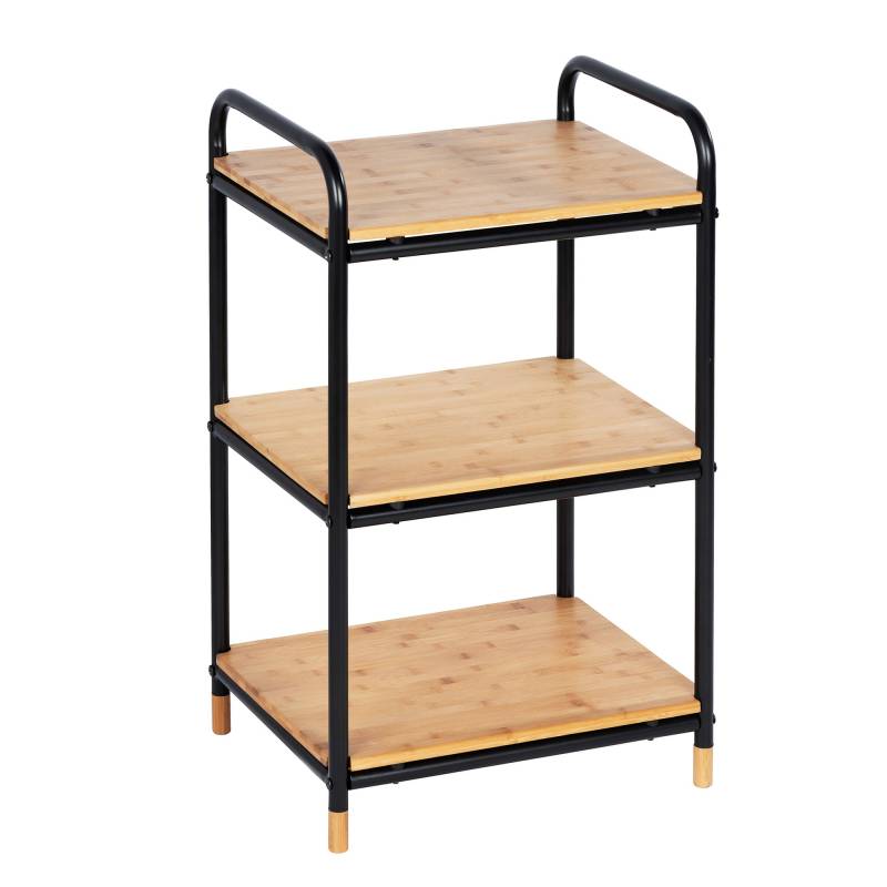 Wenko Regal 'Loft' Bambus/Metall 3 Böden 42 x 33,5 x 69 cm von Wenko