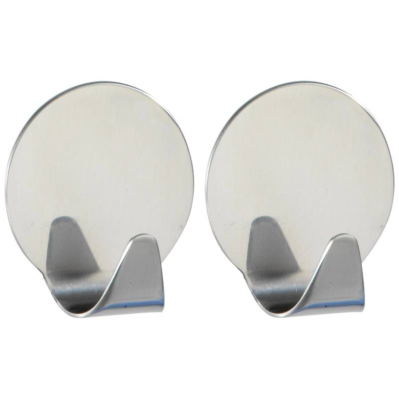 Wenko Rund-Haken mittel Edelstahl glänzend 2er-Set von Wenko
