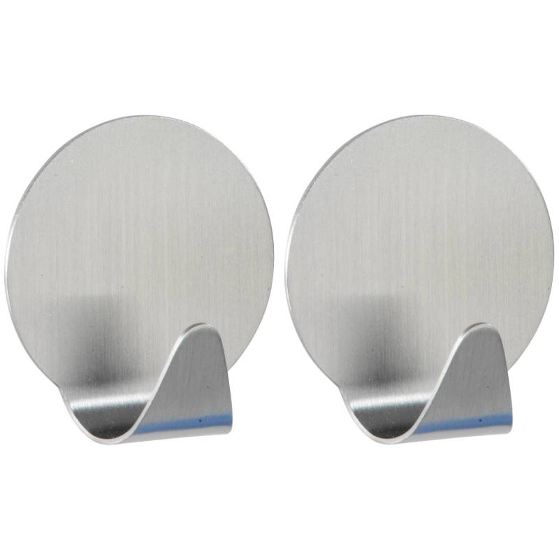 Wenko Rund-Haken mittel Edelstahl matt 2er-Set von Wenko