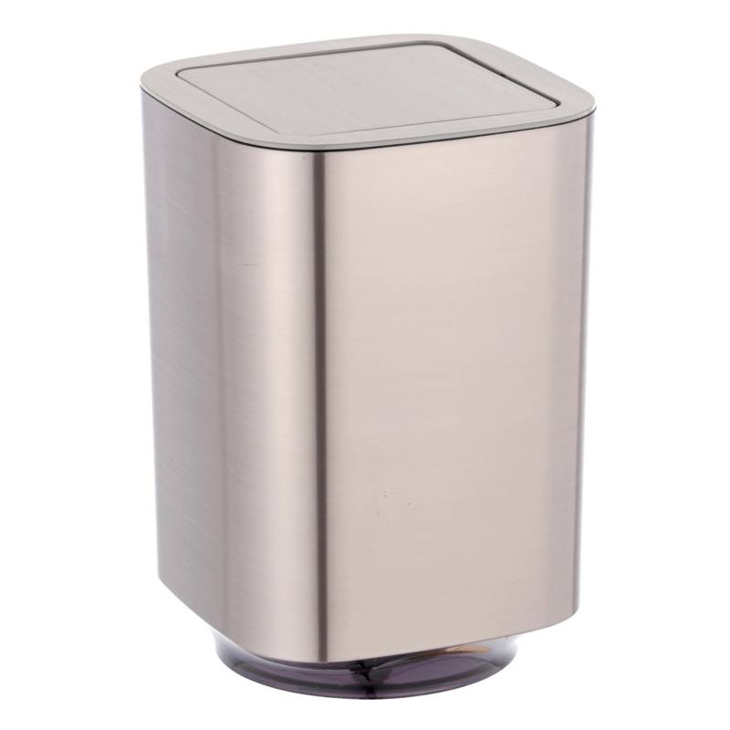 Wenko Schwingdeckeleimer Auron Silber 5.5 l Kunststoff 17.2 x 25.5 x 17.2 cm von Wenko
