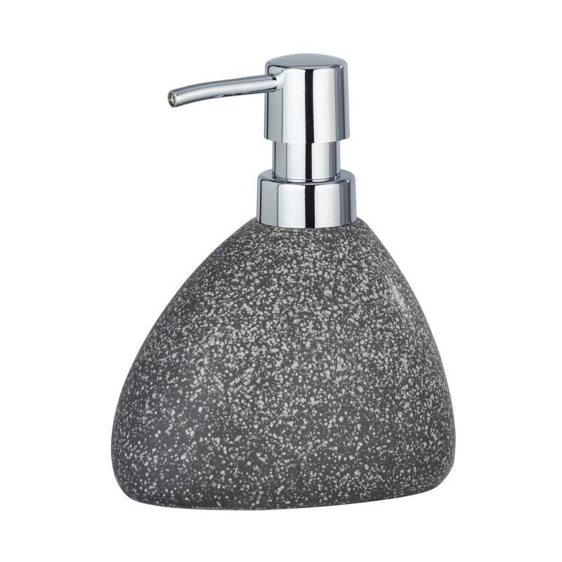 Wenko Seifenspender Pion Grau 0,36 l Keramik 11,5 x 14.5 x 9 cm von Wenko