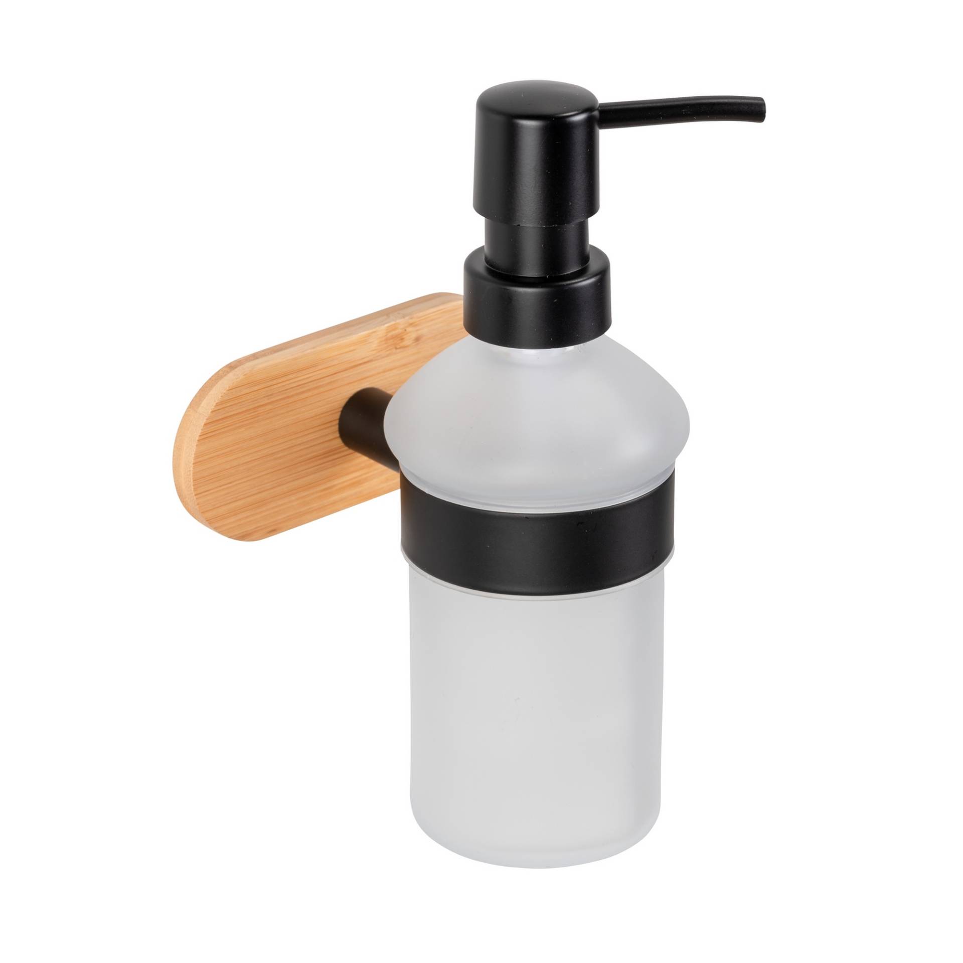 Wenko Seifenspender 'Turbo-Loc Orea Bamboo' Bambus, Glas satiniert 200 ml von Wenko