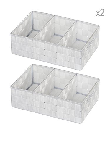 Wenko Set, 2-teilig Badorganizer Adria mit Griff weiß 32 x 10 x 21 von WENKO