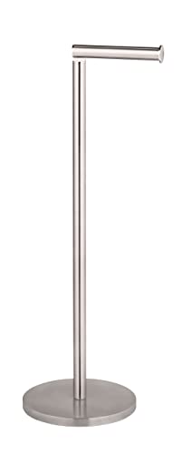 WENKO Stand Toilettenpapierhalter, freistehender Toilettenpapierhalter im minimalistischen Design mit Platz für bis zu 4 Ersatzrollen, platzsparend, aus mattiertem Edelstahl, 21 x 55 x 17 cm WENKO Stand Toilettenpapierhalter, freistehender Toilettenpapierhalter im minimalistischen Design mit Platz für bis zu 4 Ersatzrollen, platzsparend, aus mattiertem Edelstahl, 21 x 55 x 17 cm von WENKO