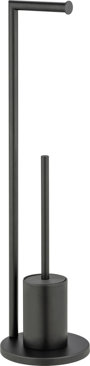 Wenko Stand WC-Garnitur Ferla schwarz Stahl von Wenko