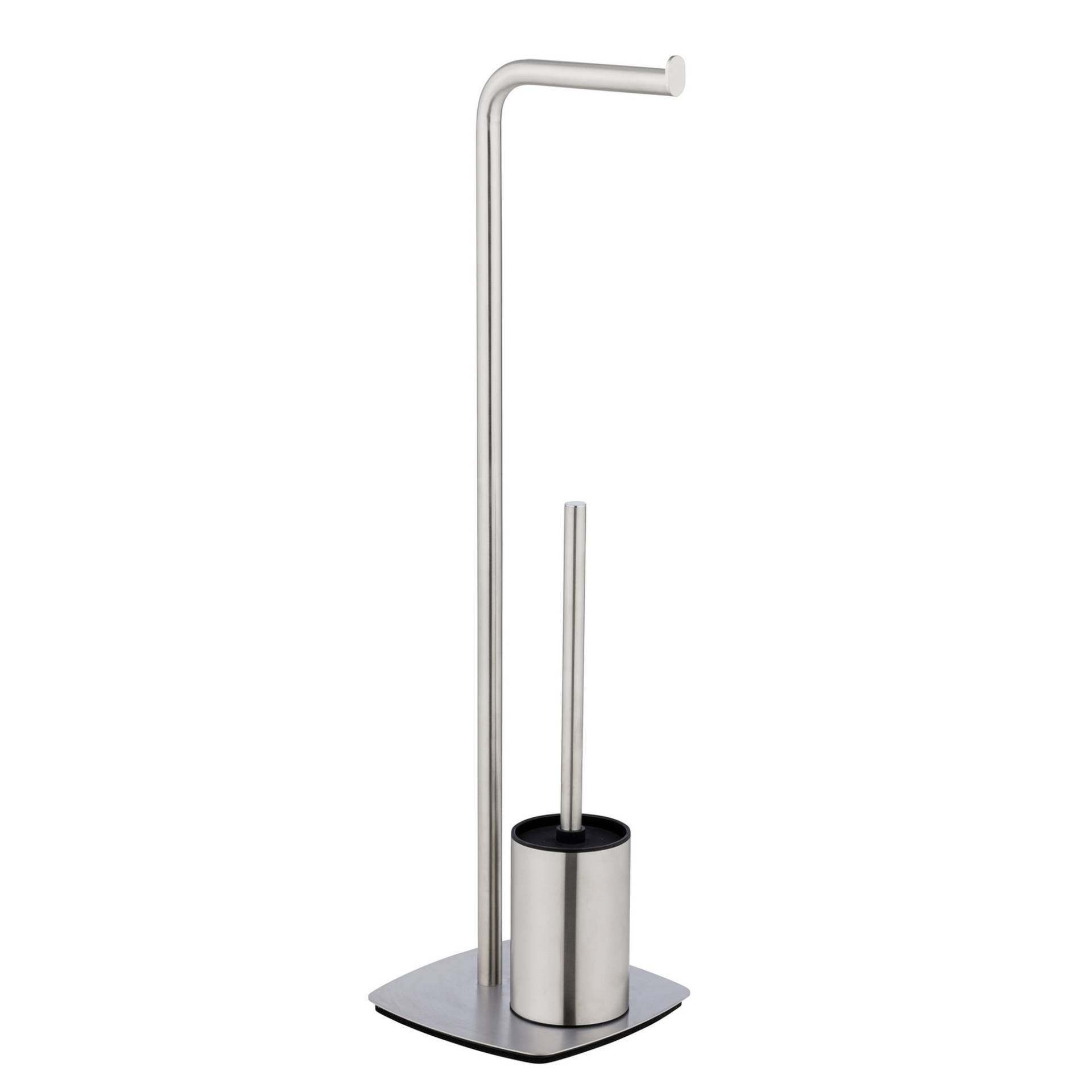 Wenko Stand WC-Garnitur 'Iria' 2-in-1 edelstahlfarben matt Wenko Stand WC-Garnitur 'Iria' 2-in-1 edelstahlfarben matt von Wenko