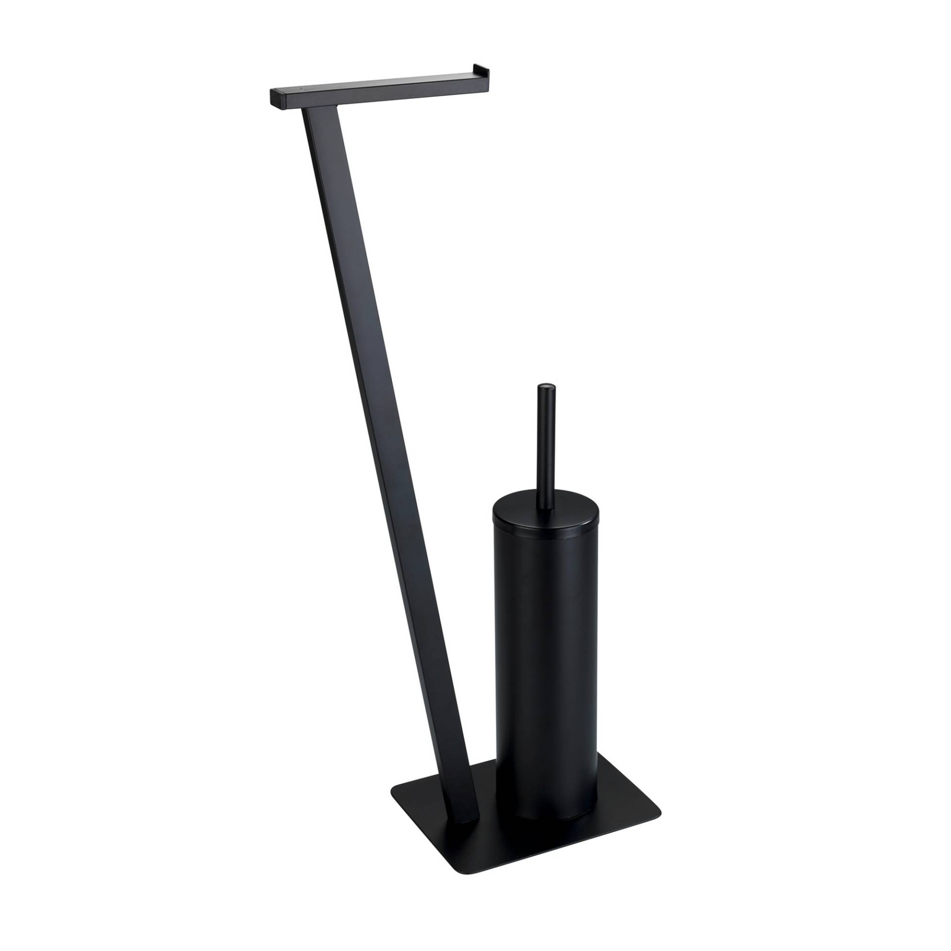 Wenko Stand WC-Garnitur 'Lirio' 2-in-1 matt schwarz Wenko Stand WC-Garnitur 'Lirio' 2-in-1 matt schwarz von Wenko