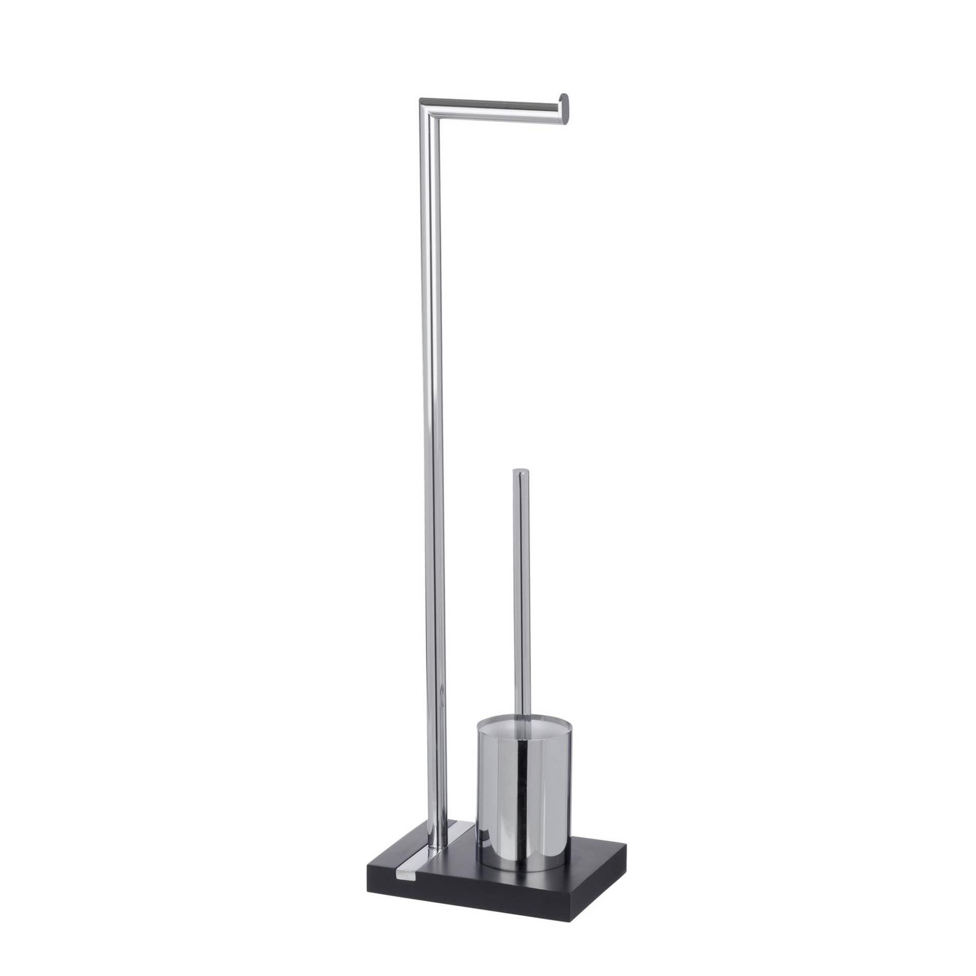 Wenko Stand WC-Garnitur 'Noble' 2-in-1 chromfarben/schwarz Wenko Stand WC-Garnitur 'Noble' 2-in-1 chromfarben/schwarz von Wenko