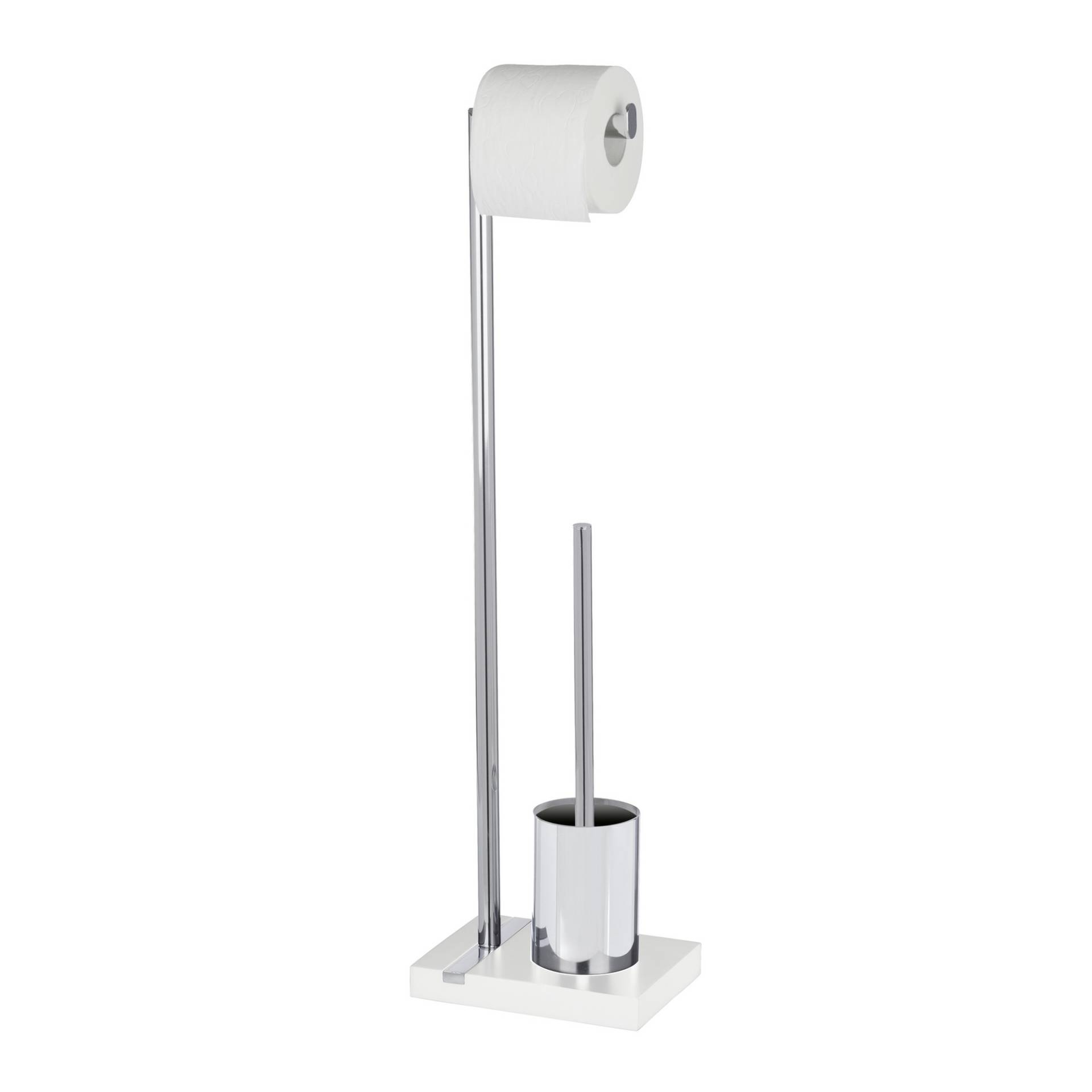 Wenko Stand WC-Garnitur 'Noble' 2-in-1 chromfarben/weiß Wenko Stand WC-Garnitur 'Noble' 2-in-1 chromfarben/weiß von Wenko
