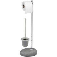 Wenko Stand WC-Garnitur Pebble Stone, Chrom Wenko Stand WC-Garnitur Pebble Stone, Chrom von Wenko