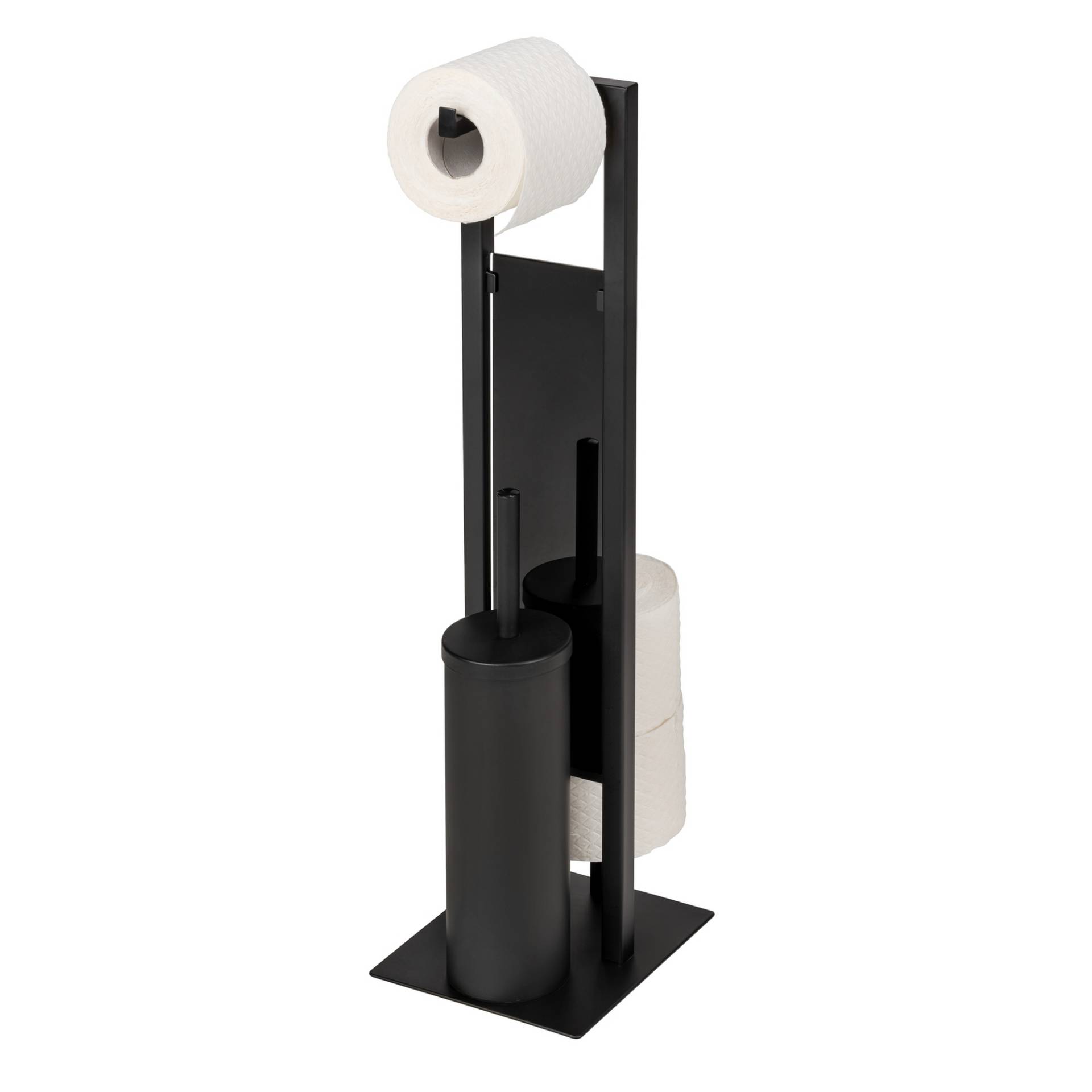 Wenko Stand WC-Garnitur 'Rivalta' schwarz Stahl gehärtetem Glas 18 x 23 x 70 cm Wenko Stand WC-Garnitur 'Rivalta' schwarz Stahl gehärtetem Glas 18 x 23 x 70 cm von Wenko