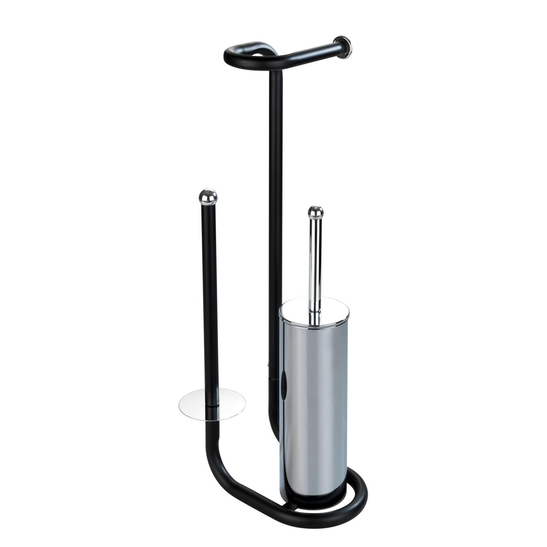 Wenko Stand WC-Garnitur 'Universalo' 3-in-1 schwarz Wenko Stand WC-Garnitur 'Universalo' 3-in-1 schwarz von Wenko