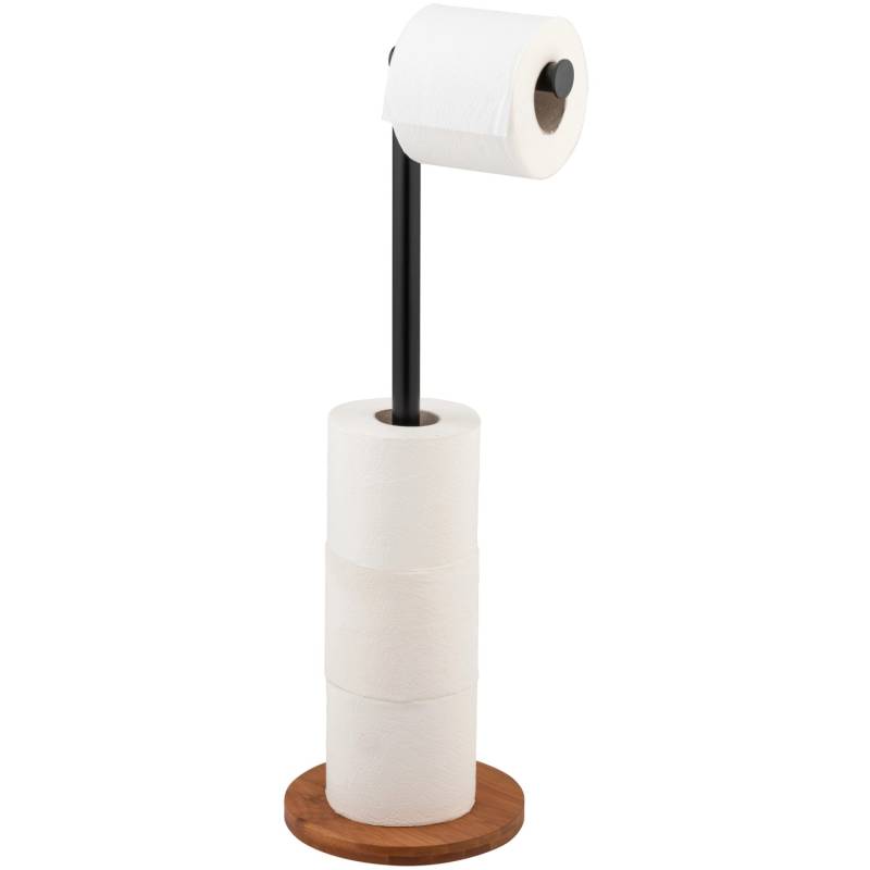 Wenko Stand mit Toilettenpapierhalter 2 in 1 Serro Schwarz-Bambus Wenko Stand mit Toilettenpapierhalter 2 in 1 Serro Schwarz-Bambus von Wenko
