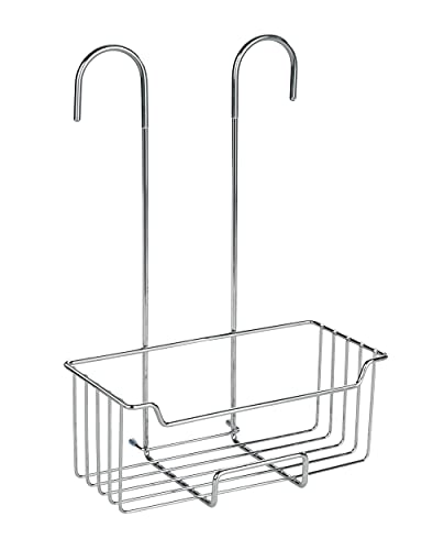 WENKO Thermostat-Dusch-Caddy Milo, Duschregal zum Hängen an die Armatur, Ablage aus Edelstahl (rostfrei), 25 x 36 x 14 cm, Glänzend von WENKO