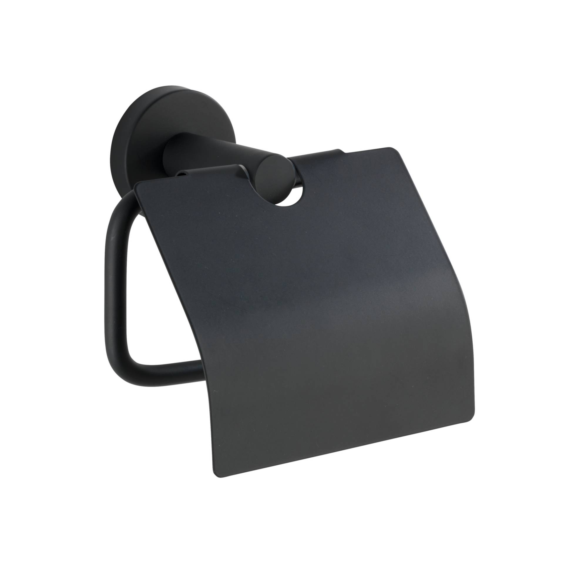 Wenko Toilettenpapierhalter 'Bosio Black' matt, mit Deckel Wenko Toilettenpapierhalter 'Bosio Black' matt, mit Deckel von Wenko