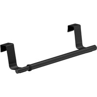 Wenko - Tür Handtuchstange Geschirrtuchhalter Edelstahl Teleskop Schwarz 22-35 cm - schwarz von Wenko