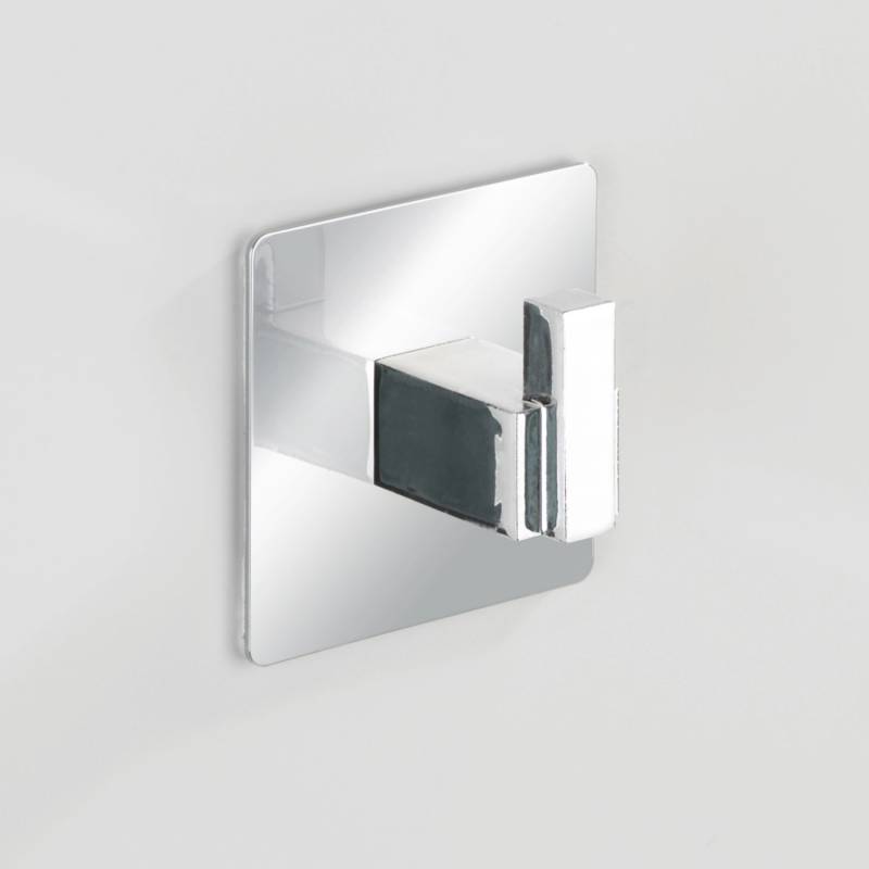 Wenko Turbo-Loc Edelstahl Wandhaken Uno Quadro 6,5 x 6,5 x 3,5 cm Chrom von Wenko