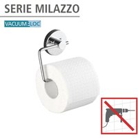 Wenko - Vacuum-Loc® Toilettenpapierhalter Milazzo & Haken, 3-tlg. - Silber glänzend von Wenko