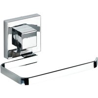 Vacuum-Loc® Toilettenpapierhalter Quadro Edelstahl, Befestigen ohne bohren, Silber glänzend, Edelstahl rostfrei glänzend, Kunststoff (abs) chrom von Wenko