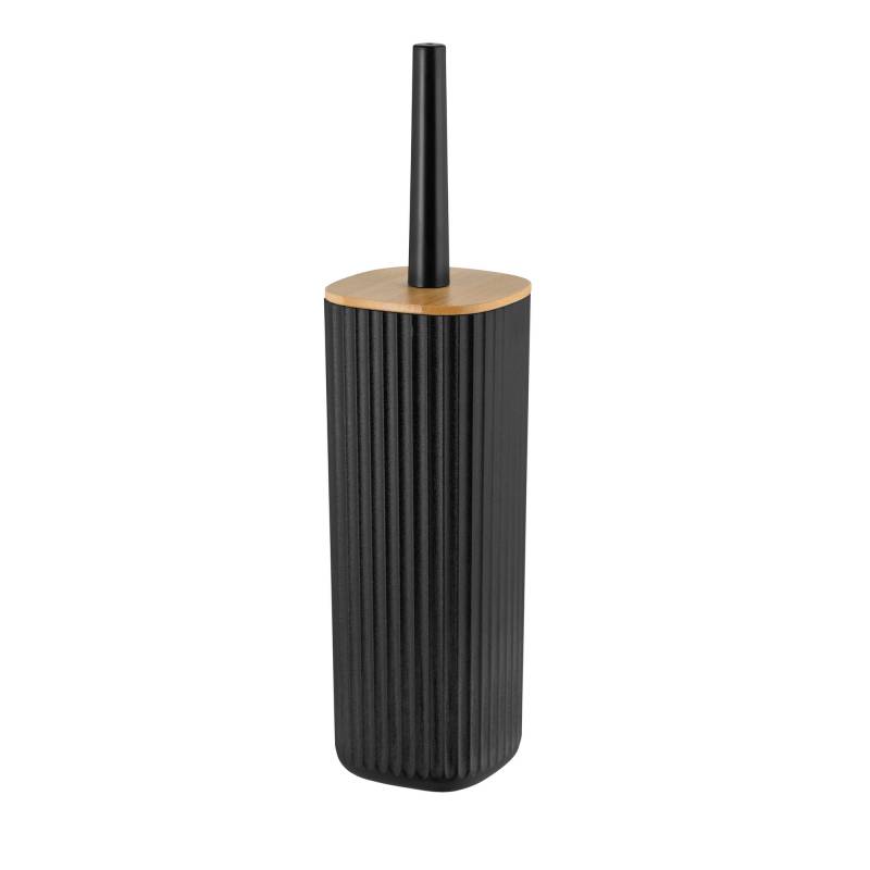 Wenko WC-Garnitur 'Rotello', schwarz Ø 10 x 36 cm von Wenko