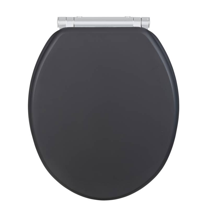 Wenko WC-Sitz 'Morra' mit Absenkautomatik anthrazit Holzkern Wenko WC-Sitz 'Morra' mit Absenkautomatik anthrazit Holzkern von Wenko