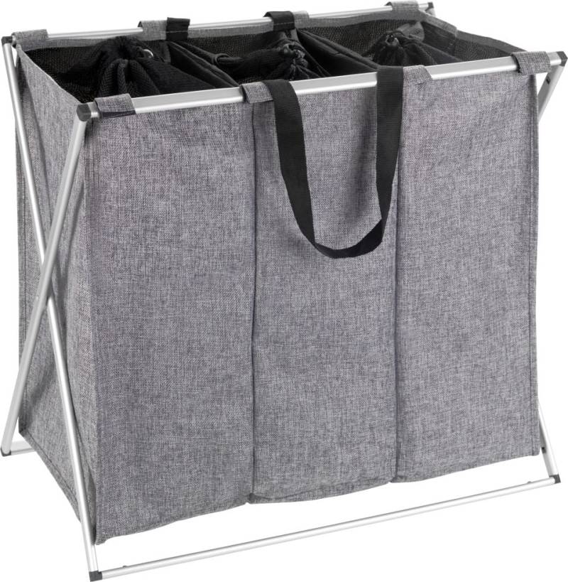 Wenko Wäschesammler Trio Grau 130 l, grau von Wenko