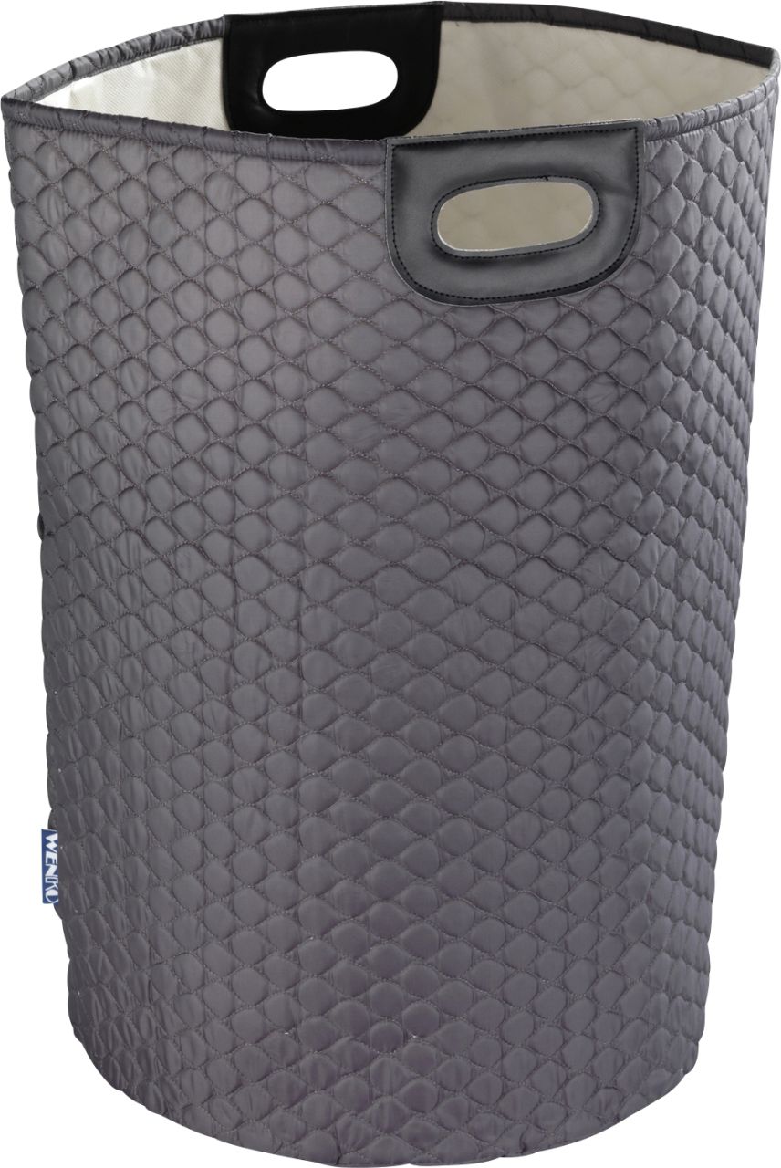 Wenko Wäschesammler Wabo 75L grau 40 x 40 x 60cm (L x B x H) von Wenko