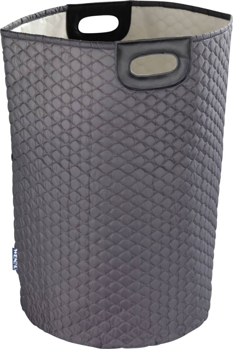 Wenko Wäschesammler Wabo 75L grau 40 x 40 x 60cm (L x B x H) von Wenko