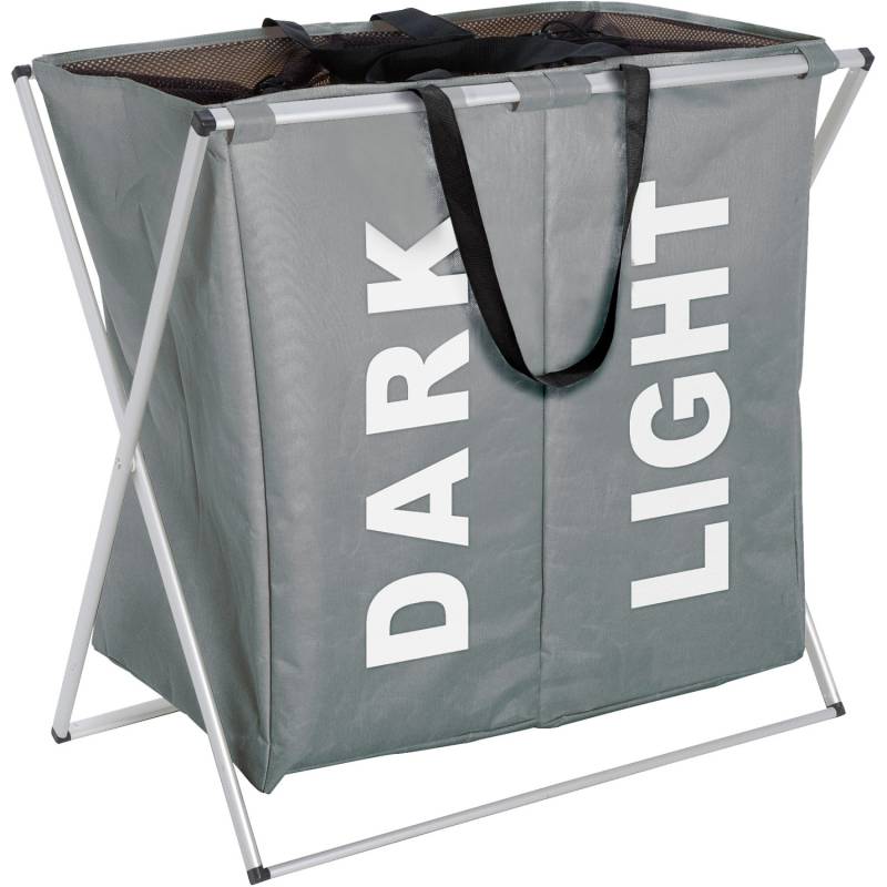 Wenko Wäschesammler & -korb Duo Grau 120 l 57 cm x 59 cm x 38 cm von Wenko