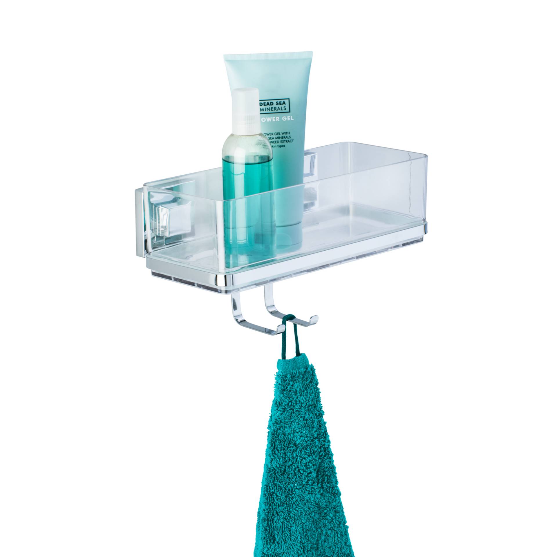 Wenko Wandablage 'Vacuum-Loc Quadro' mit Haken 25,5 x 15 x 14 cm von Wenko