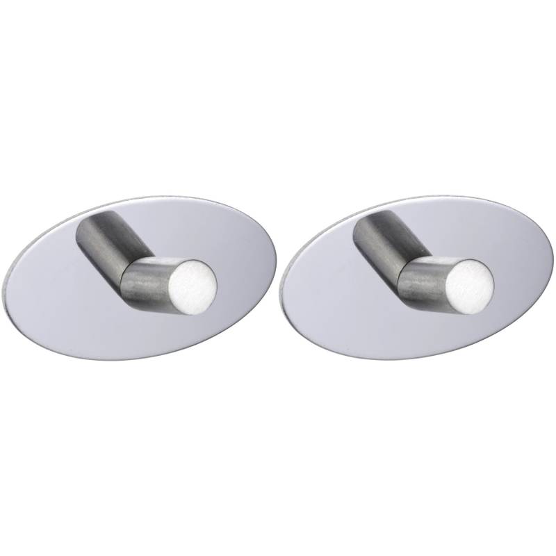 Wenko Wandhaken Piceno selbstklebend Edelstahl glänzend 2er-Set von Wenko
