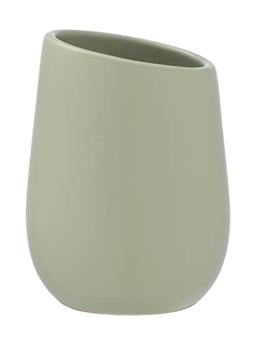 WENKO Zahnputzbecher Lindgrün, hochwertige Keramik mit Matter Oberfläche, Zahnbürstenbecher zur Aufbewahrung von Zahnbürste und Zahnpasta, 11 x 8 x 8 cm WENKO Zahnputzbecher Lindgrün, hochwertige Keramik mit Matter Oberfläche, Zahnbürstenbecher zur Aufbewahrung von Zahnbürste und Zahnpasta, 11 x 8 x 8 cm von WENKO