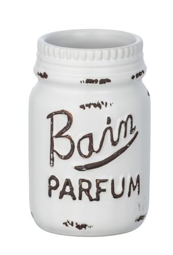 WENKO Zahnputzbecher Lavars Keramik - Zahnbürstenhalter für Zahnbürste und Zahnpasta, Keramik, 7.5 x 12 x 7.5 cm, Creme, Beige WENKO Zahnputzbecher Lavars Keramik - Zahnbürstenhalter für Zahnbürste und Zahnpasta, Keramik, 7.5 x 12 x 7.5 cm, Creme, Beige von WENKO