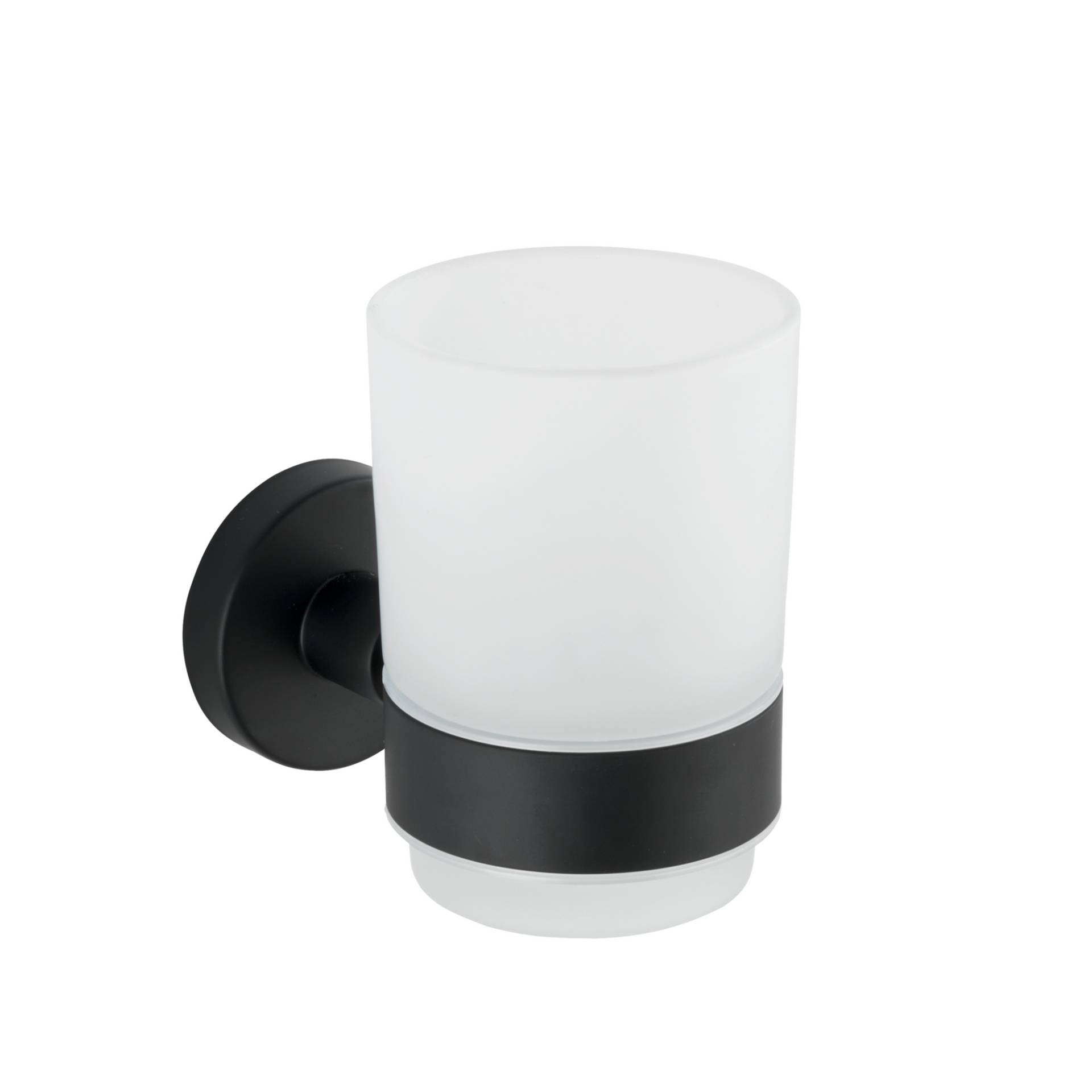Wenko Zahnputzbecher 'Uno Bosio Black' Glas, mit Halterung Wenko Zahnputzbecher 'Uno Bosio Black' Glas, mit Halterung von Wenko