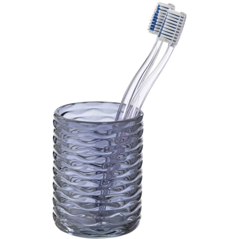 Wenko Zahnputzbecher Vetro Glas Dunkelblau von Wenko