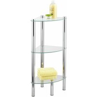 Wenko - yego Eckbadezimmer-Regal, 3 praktische Regale einfach zu installieren von Wenko