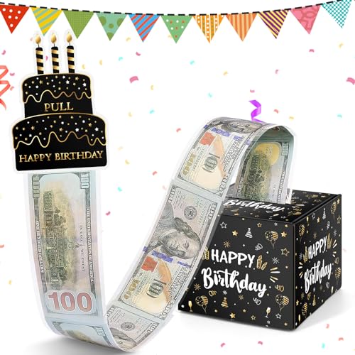 WenmthG Lustige Geldgeschenke Geburtstag - Happy Birthday - DIY Überraschungsbox, Geburtstag Spardose für Bargeld Geschenk Ziehen, Geschenkbox Geburtstag für Eltern, Liebhaber, Kinder und Freunde von WenmthG