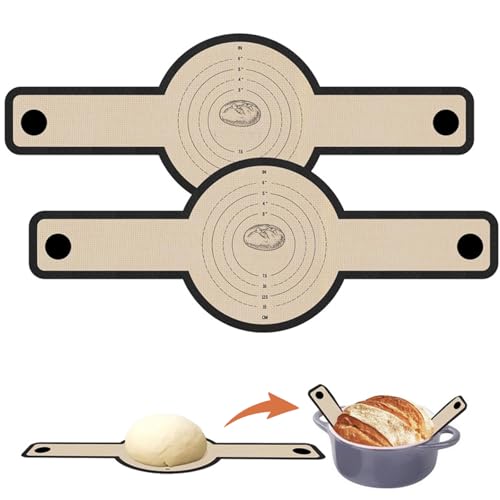 Wennala 2er-Pack Silikonmatte Brottopf 8,27 In Durchmesser Silikonmatte Backen Rund Mit Verlängertem Langen Griff Silikon Brotbackmatte ist Antihaftbeschichtet und Leicht zu Reinigen Wiederverwendbar Wennala 2er-Pack Silikonmatte Brottopf 8,27 In Durchmesser Silikonmatte Backen Rund Mit Verlängertem Langen Griff Silikon Brotbackmatte ist Antihaftbeschichtet und Leicht zu Reinigen Wiederverwendbar von Wennala
