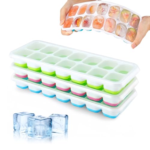 Wennala Silikon-EiswürfelbehäLter Mit Deckel,Platzsparend Und Stapelbar Ice Tray Ice Cube,3 Stück EiswüRfelbehälter Mit Deckel,Silikon Eiswürfelform,Lfgb Zertifiziert Und Bpa Frei,Eis-Formen Wennala Silikon-EiswürfelbehäLter Mit Deckel,Platzsparend Und Stapelbar Ice Tray Ice Cube,3 Stück EiswüRfelbehälter Mit Deckel,Silikon Eiswürfelform,Lfgb Zertifiziert Und Bpa Frei,Eis-Formen von Wennala