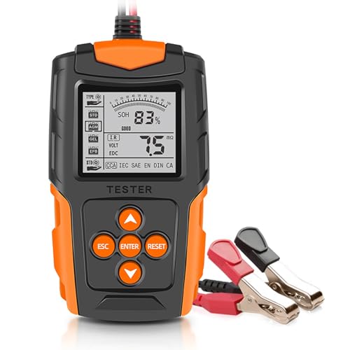 Autobatterie Tester 12V/24V Autobatterie messgerät-Tester, Batterietester kfz Ladesystem Test-Scan-Tool, Digital Battery Alternator Analyzer, Autobatterietester für PKW-LKW ATV SUV Boot von Wenosda