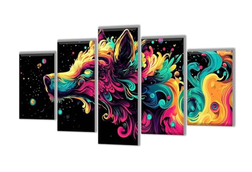 Diamond Painting 5 Teilig Abstrakt Wolf Diamond Painting Kinder, Groß Diamant Malerei Kreuzstich Basteln Erwachsene, DIY Voll Set Diamant Crystal Art Set, Home Décor Mädchen Geschenke 275x165cm q-71 Diamond Painting 5 Teilig Abstrakt Wolf Diamond Painting Kinder, Groß Diamant Malerei Kreuzstich Basteln Erwachsene, DIY Voll Set Diamant Crystal Art Set, Home Décor Mädchen Geschenke 275x165cm q-71 von Wenpeef