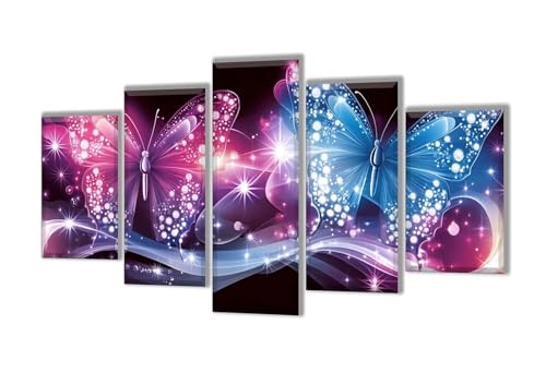 Diamond Painting 5 Teilig Farbe Schmetterling Diamond Painting Kinder, Groß XXL Diamant Malerei Kreuzstich Basteln Erwachsene, DIY Voll Set Diamant Crystal Art Set, Mädchen Geschenke 175x105cm q-19 Diamond Painting 5 Teilig Farbe Schmetterling Diamond Painting Kinder, Groß XXL Diamant Malerei Kreuzstich Basteln Erwachsene, DIY Voll Set Diamant Crystal Art Set, Mädchen Geschenke 175x105cm q-19 von Wenpeef