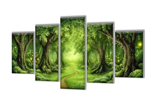 Diamond Painting 5 Teilig Wald Glühwürmchen Diamond Painting Kinder, Groß XXL Diamant Malerei Kreuzstich Basteln Erwachsene, DIY Voll Set Diamant Crystal Art Set, Mädchen Geschenke 125x75cm q-54 Diamond Painting 5 Teilig Wald Glühwürmchen Diamond Painting Kinder, Groß XXL Diamant Malerei Kreuzstich Basteln Erwachsene, DIY Voll Set Diamant Crystal Art Set, Mädchen Geschenke 125x75cm q-54 von Wenpeef