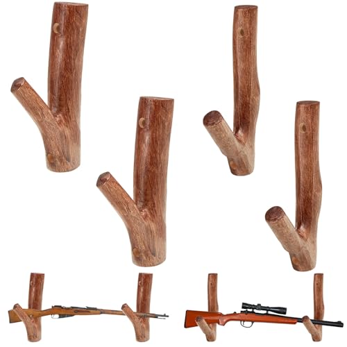 Wenqik 4 Stück Hartholz-Waffenständer, handgefertigte Waffenhaken für die Wand mit vorgebohrten Löchern und Hardware-Bogen, horizontaler Aufhänger, Bogenschießen für Lagerung, Display, Zuhause Wenqik 4 Stück Hartholz-Waffenständer, handgefertigte Waffenhaken für die Wand mit vorgebohrten Löchern und Hardware-Bogen, horizontaler Aufhänger, Bogenschießen für Lagerung, Display, Zuhause von Wenqik
