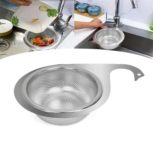Multi-Functional Drain Basket, 2024 Neuestes Abflusssieb Küchenspüle Küchenabflusskorb Eckspülbecken-Sieb Küchenspüle Abfluss Korb Swan Drain Rack (1PCS) von Wenrecu