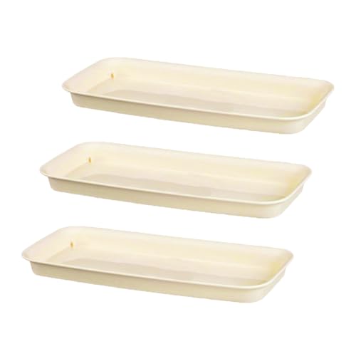 3 Stück Blumentopf Untersetzer, Moderne Blumentopf-Untersetzer, Rechteckige Pflanzenuntersetzer, Tablett Blumenkübel, Rechteckige Blumentopf Unterteller, Geeignet Für Innen, Außen, Balkon, Garten von Wenrou