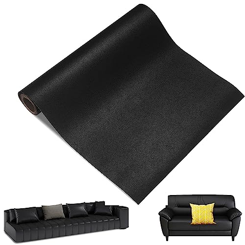 Leder Patch Kit, Lederreparatur Patch Kits, Leder Reparatur Band Patch, Selbstklebender Leder Reparatur Patch, Für Sofa Autositze Handtaschen Jacken Sitz DIY Handwerk, Schwarz, 60 x 137 cm von Wenrou