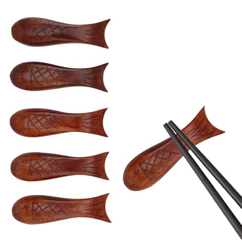 Wenrou 6 Stück Japanische Essstäbchen Ständer, Holz Essstäbchen Rest, Essstäbchenablage Aus Holz, Holz Essstäbchen Ablage, Fisch Essstäbchen Halter, Aus Holz, In Fischform, Für Restaurants, Haushalte Wenrou 6 Stück Japanische Essstäbchen Ständer, Holz Essstäbchen Rest, Essstäbchenablage Aus Holz, Holz Essstäbchen Ablage, Fisch Essstäbchen Halter, Aus Holz, In Fischform, Für Restaurants, Haushalte von Wenrou