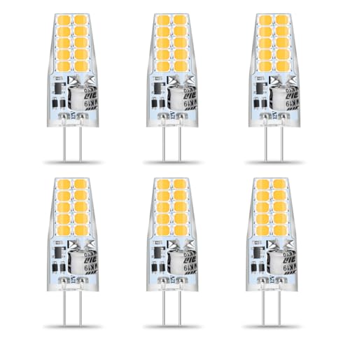 Wenscha G4 LED 3W ersetzt 30W Halogen, 3000K Warmweiß 300 Lumen, 360° Abstrahlwinkel Stiftsockel flimmerfrei, 10er Pack 12V nicht dimmbar (warmweißes, 12v-6pack) von Wenscha