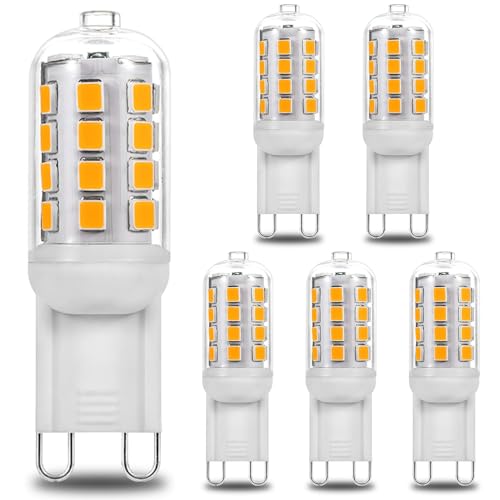 Wenscha G9 LED-Lampe, Warmweiß, 3000 K, 3.5 W entsprechend 30 W-40 W Halogenlampen, 400 Lumen, Nichtflackernd, Nichtdimmbare Energiespar-G9-Lampe, 6er Set Wenscha G9 LED-Lampe, Warmweiß, 3000 K, 3.5 W entsprechend 30 W-40 W Halogenlampen, 400 Lumen, Nichtflackernd, Nichtdimmbare Energiespar-G9-Lampe, 6er Set von Wenscha